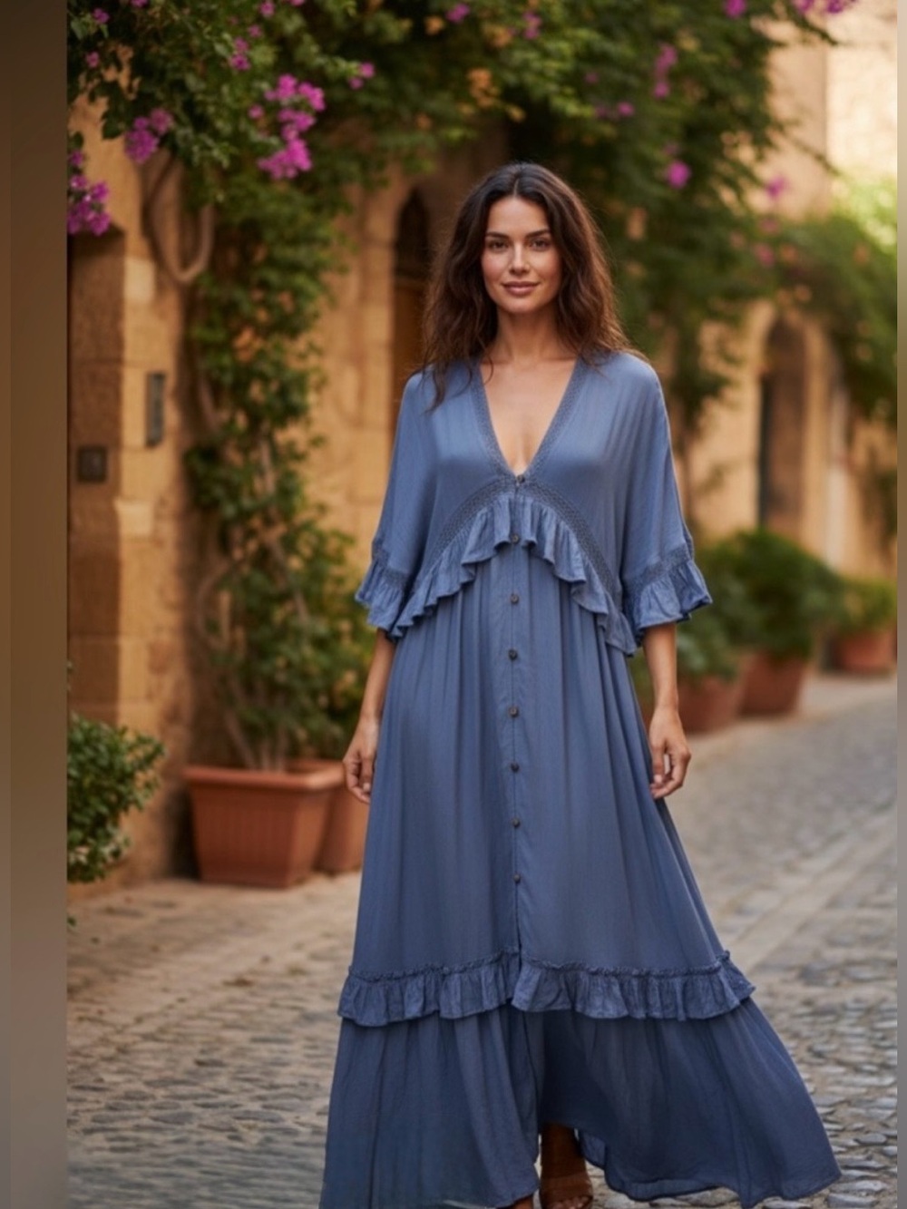 Free People Free-est Paradiso Maxi Dress in Mediterranean color size XS